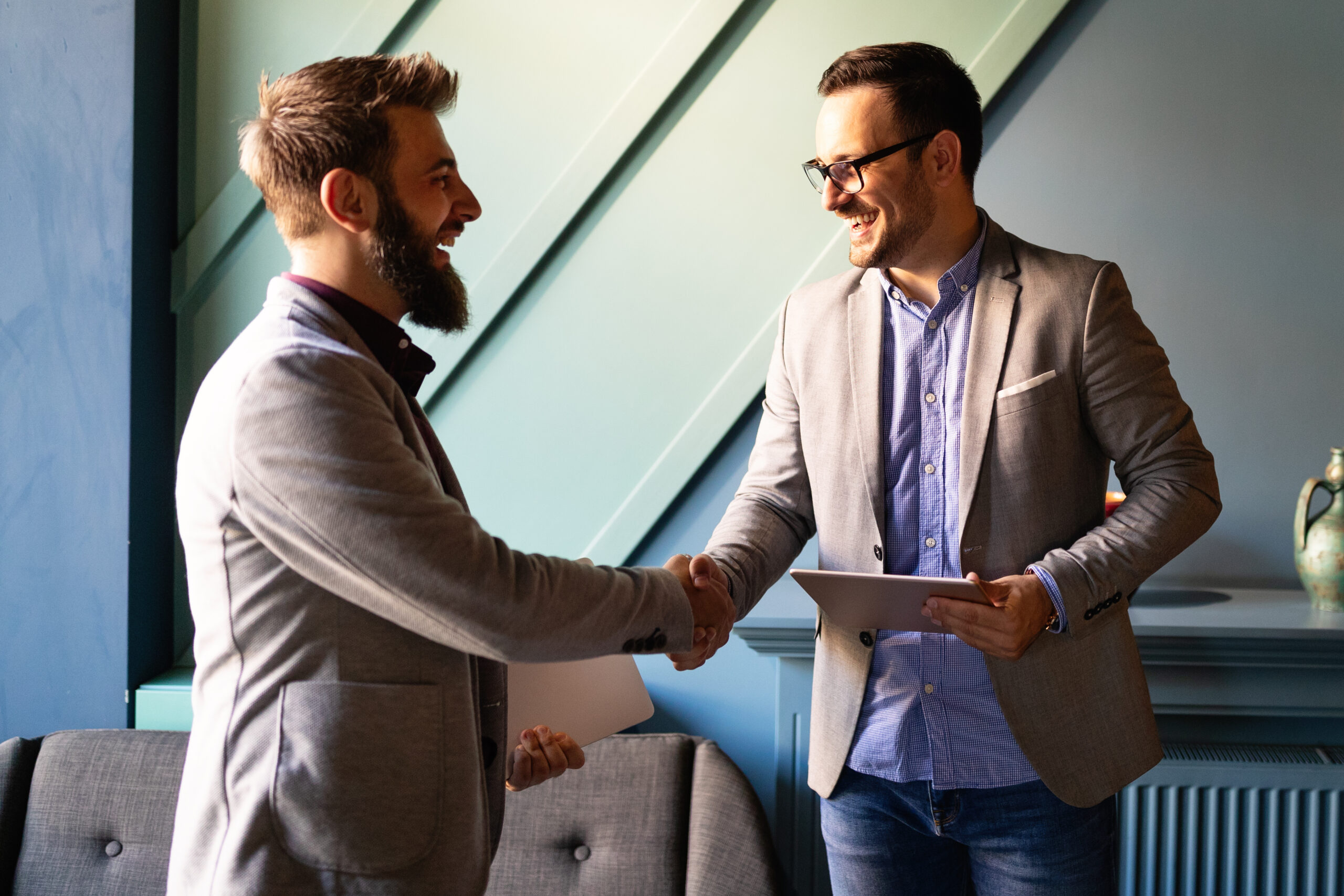 Business handshake and business people concept. Partnership, deal, agreement.